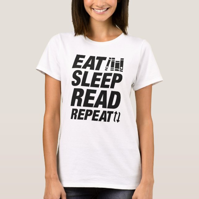 Upprepa lästa viloläge t shirt (Framsida)