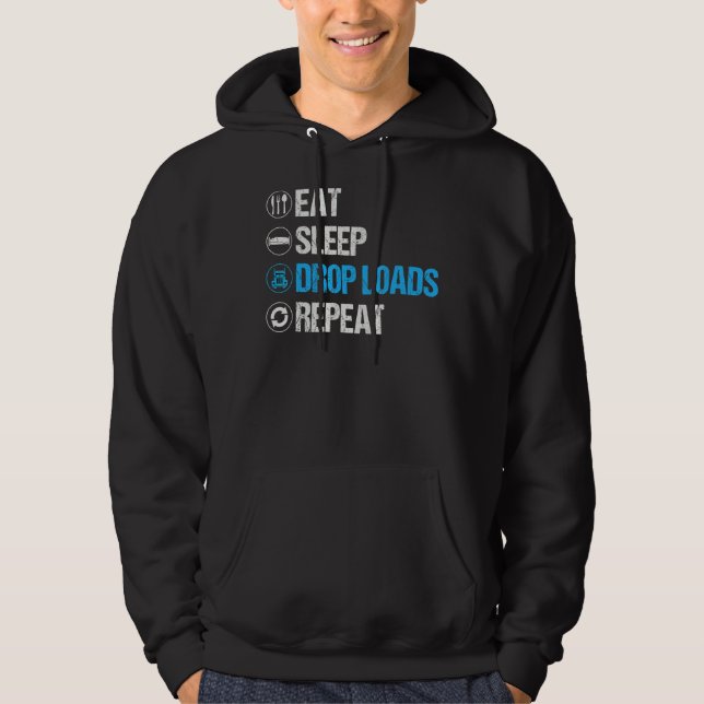 Upprepa lastbilschauffören vid viloläge hoodie (Framsida)