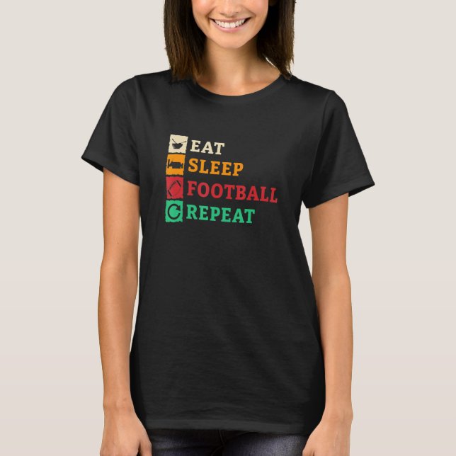 Upprepa Lineman Tackle American T Shirt (Framsida)