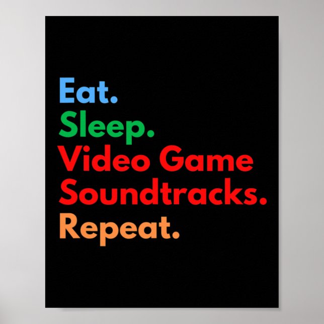 Upprepa ljudet för spel i viloläge poster (Framsidan)