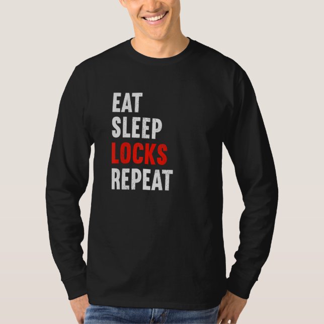 Upprepa Locksmith Metall Worker Mech för Eat-vilol T Shirt (Framsida)