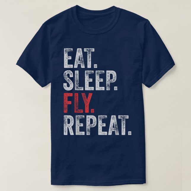 Upprepa luftfartspilotens funktionella Vintage i v T Shirt (Design framsida)