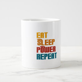 Upprepa lustig sömnkraft jumbo mugg