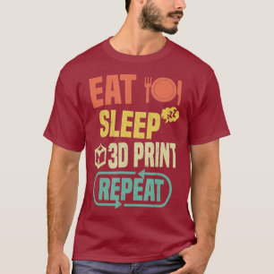 Upprepa lustigt 3D-utskrift med viloläge T Shirt