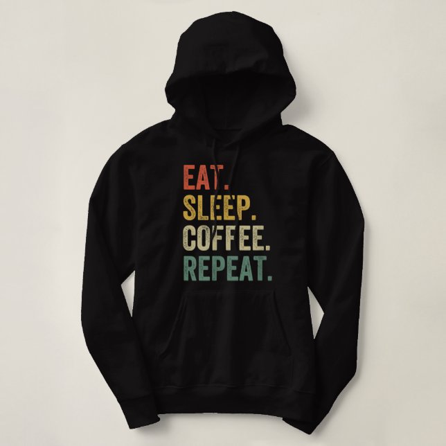 Upprepa lustigt Caffeine Drinker Lov T Shirt (Design framsida)