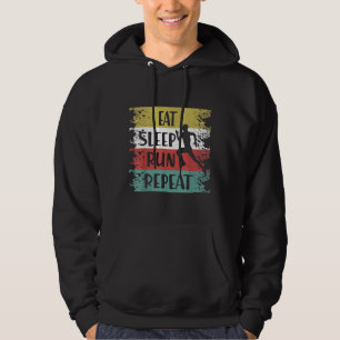 Upprepa lustigt Crossa country Marathon i Springa Hoodie