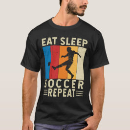 Upprepa lustigt fotboll Älskare Player T Shirt