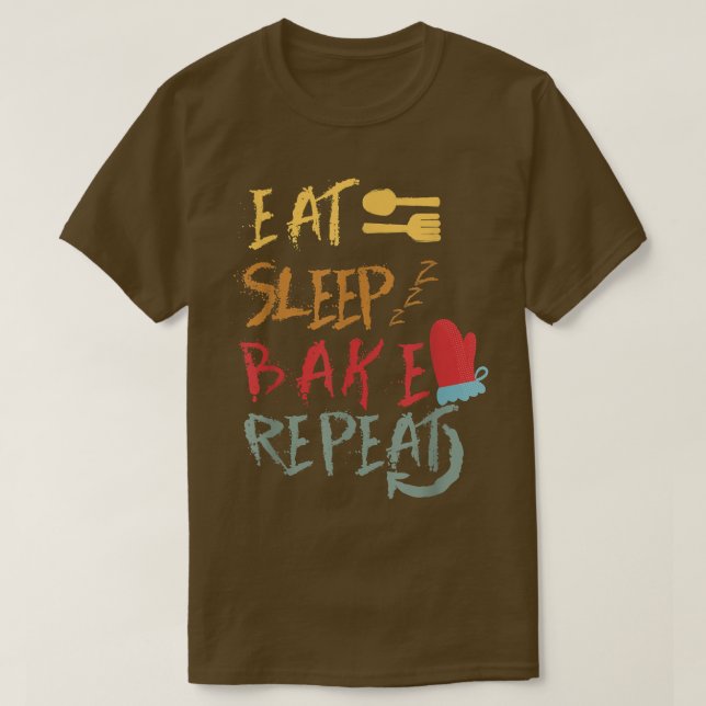 Upprepa lustigt koagulationsmönster i viloläge t shirt (Design framsida)