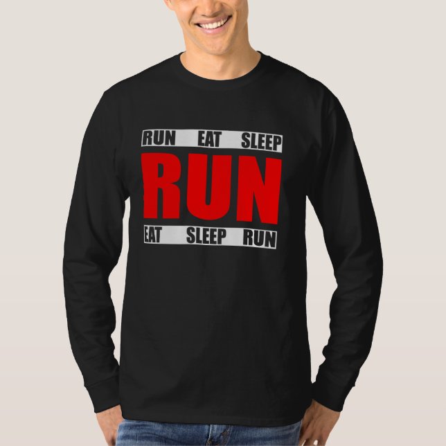 Upprepa lustigt löpande Springer i Springa T Shirt (Framsida)