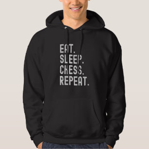 Upprepa lustigt schackspelaren hoodie