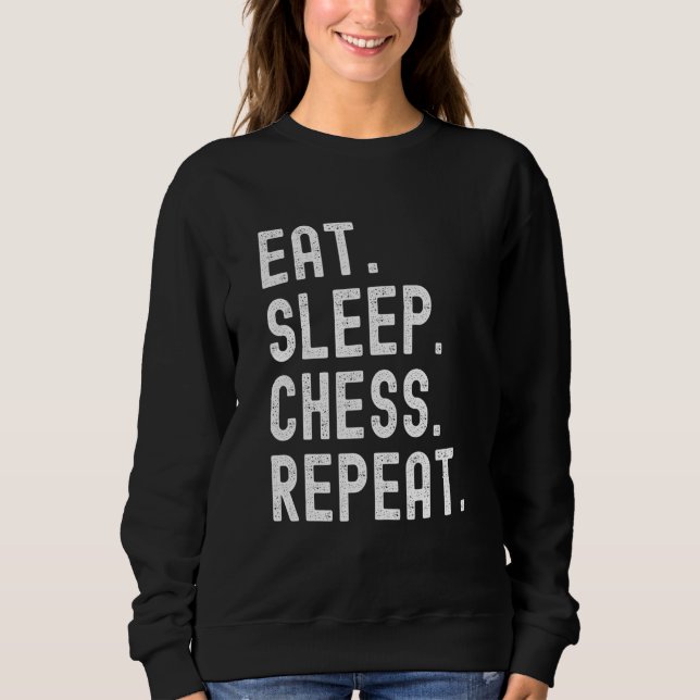Upprepa lustigt schackspelaren t shirt (Framsida)