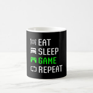 Upprepa lustigt spel i viloläge kaffemugg