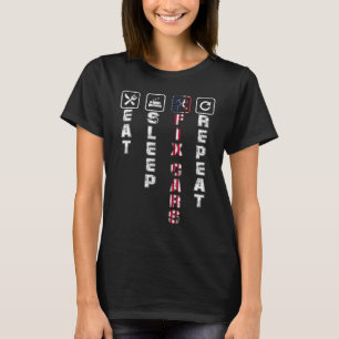Upprepa mekanisk bil för att återställa viloläge t shirt