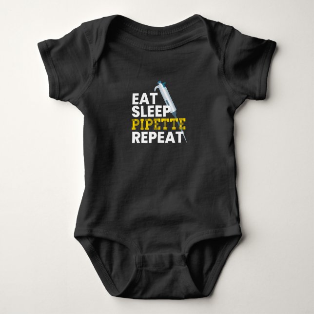 Upprepa mikrobiologi i sömnpipett t shirt (Framsida)