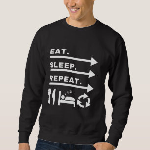 Upprepa minimalistisk Motiveringsdesign i viloläge Lång Ärmad Tröja