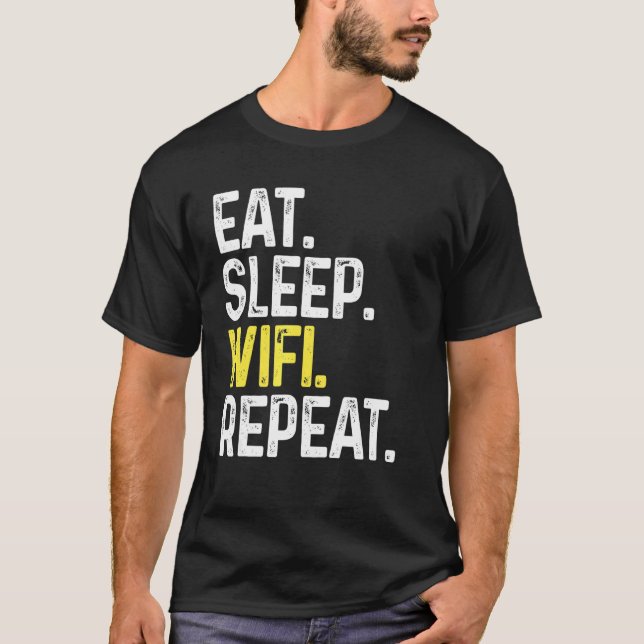 Upprepa Mobil anslutning till WiFi-anslutning i vi T Shirt (Framsida)