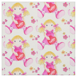 Upprepa mönster för färgen Cute vattencolor art rd Tyg