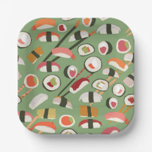 Upprepa mönster med utsökt hand plockade sushi