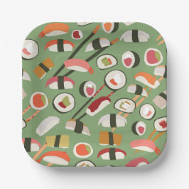Upprepa mönster med utsökt hand plockade sushi