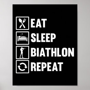 Upprepa motif för en biatlet poster