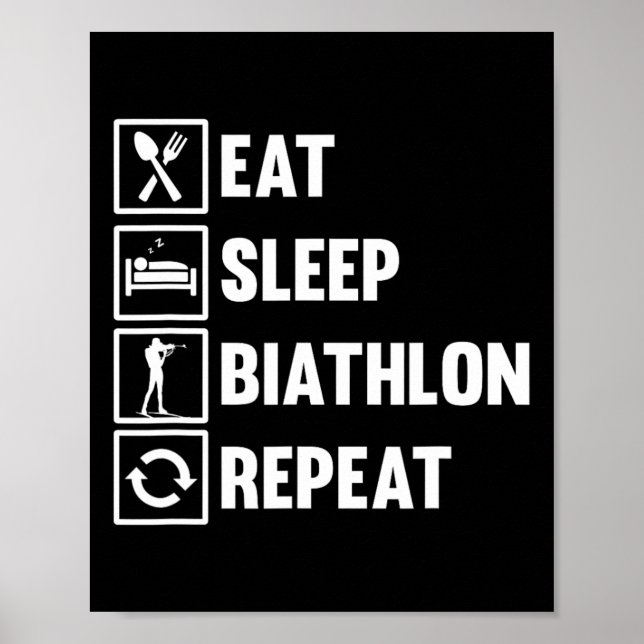 Upprepa motif för en biatlet poster (Framsidan)
