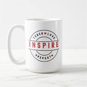 Upprepa motiv för Teach Kärlek Kaffemugg