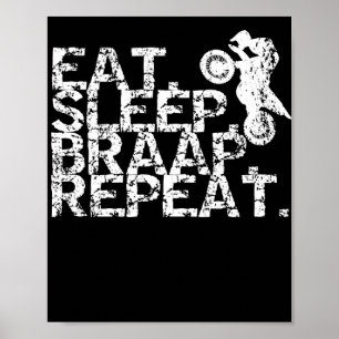 Upprepa Motocross Racer Engine med vilobromsar Poster