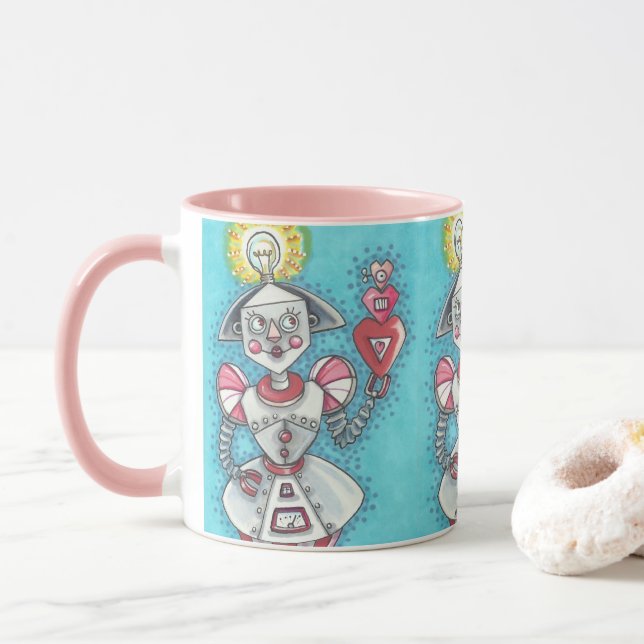 Upprepa MUGG i BRIGHT IDEA GIRL ROBOT ROBOT (Med munk)