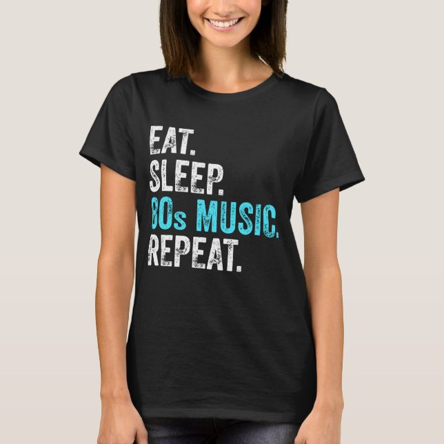 Upprepa musik i viloläge 80 sekunder t shirt (Framsida)