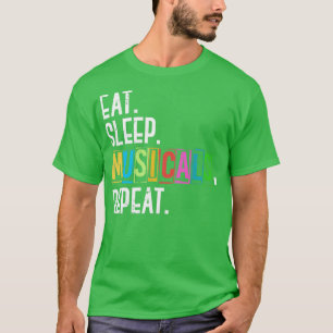 Upprepa musikaliska uppspelningar i viloläge t shirt