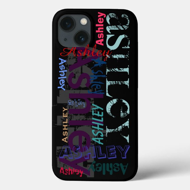Upprepa Namn Ashley 6 Brev Iphone case (Baksida)