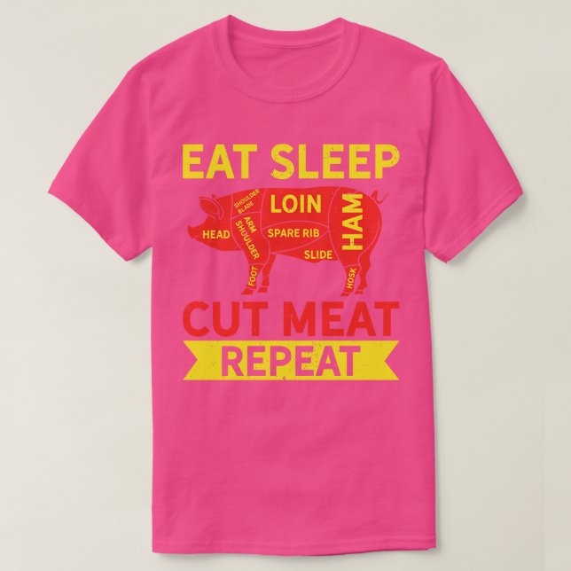 Upprepa nedströms nedströms Kött T Shirt (Design framsida)