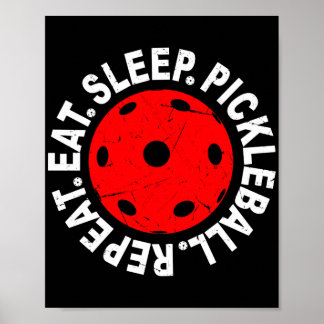 Upprepa nu som Vintage Pickleball Poster