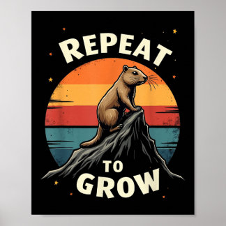 Upprepa om du vill utöka grunddagars retro-design poster