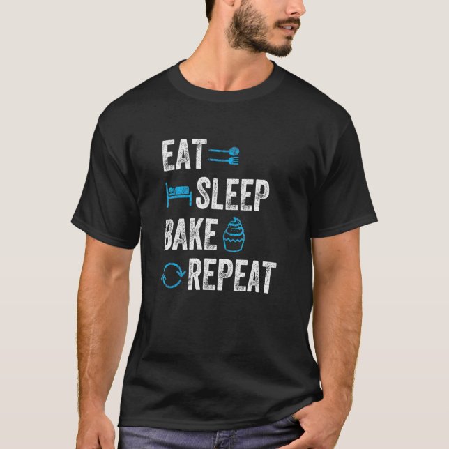 Upprepa omskakning av viloläge i baker t shirt (Framsida)