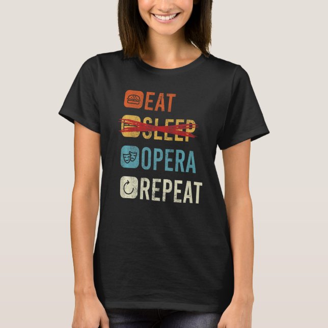 Upprepa opera Singer 1 - Viloläge T Shirt (Framsida)