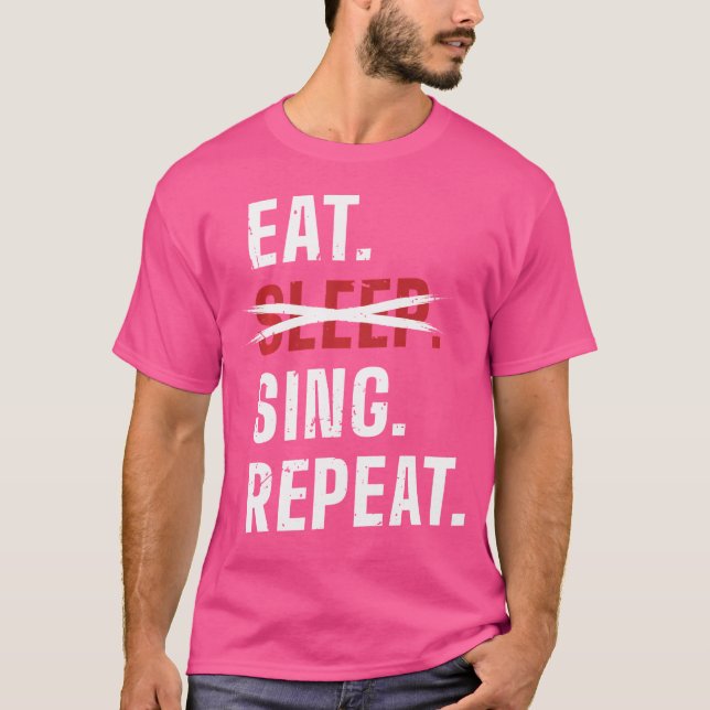 Upprepa opera-Singer-Sjungan i viloläge T Shirt (Framsida)