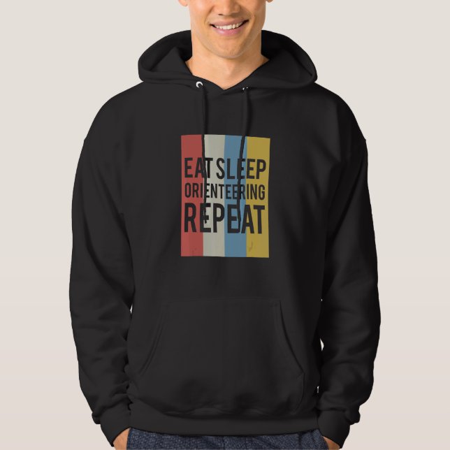 Upprepa orientering i viloläge Springa Hoodie (Framsida)