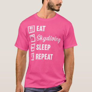 Upprepa paragliding Skydiving med enkelt Skydiving T Shirt