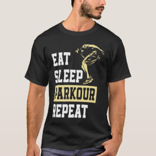 Upprepa Parkour för viloläge för viloläge utan att T Shirt