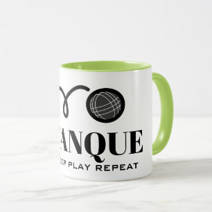 Upprepa Pétanque lustiga bules-kaffet i sömnen Mugg