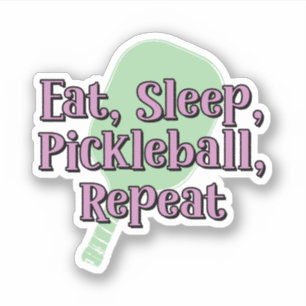 Upprepa Pickleball-uppsatsen på en Pickleball Padd Klistermärken
