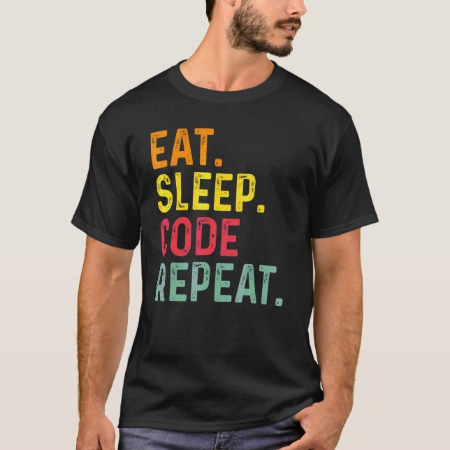 Upprepa programkod för Eat-viloläge 2 T Shirt (Framsida)