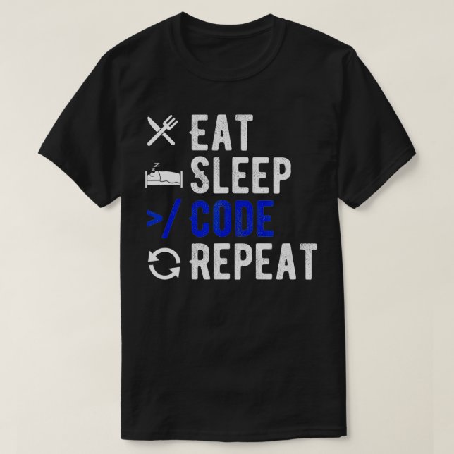 Upprepa programmeritprogrammering för uttjänt för  t shirt (Design framsida)