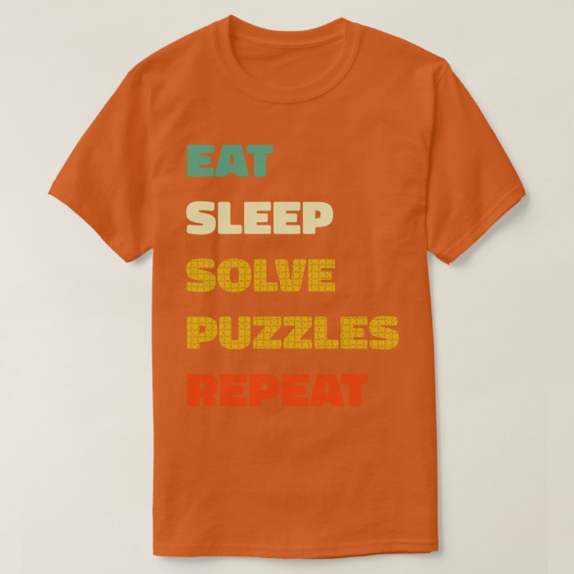 Upprepa Puzzle Älskare T Shirt (Design framsida)