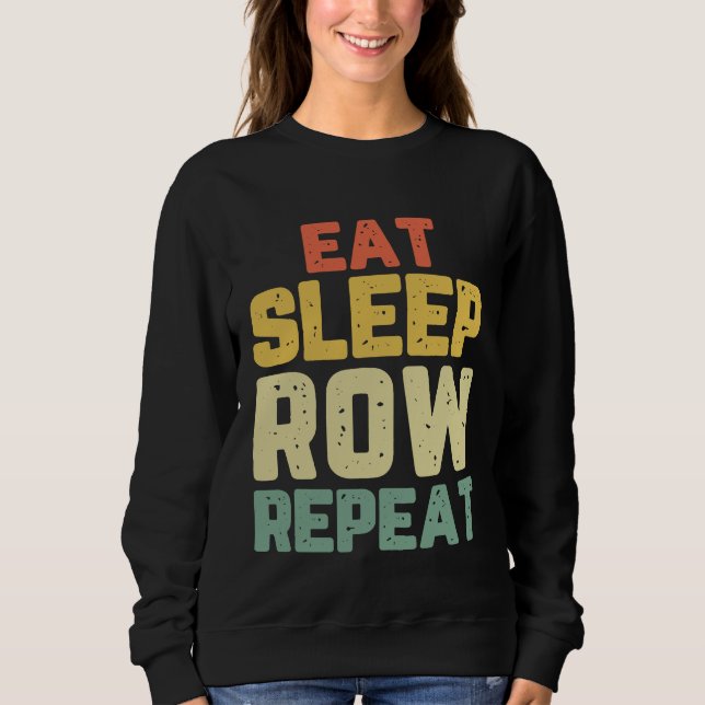 Upprepa radmatning Rower Crew Funny Gift T Shirt (Framsida)