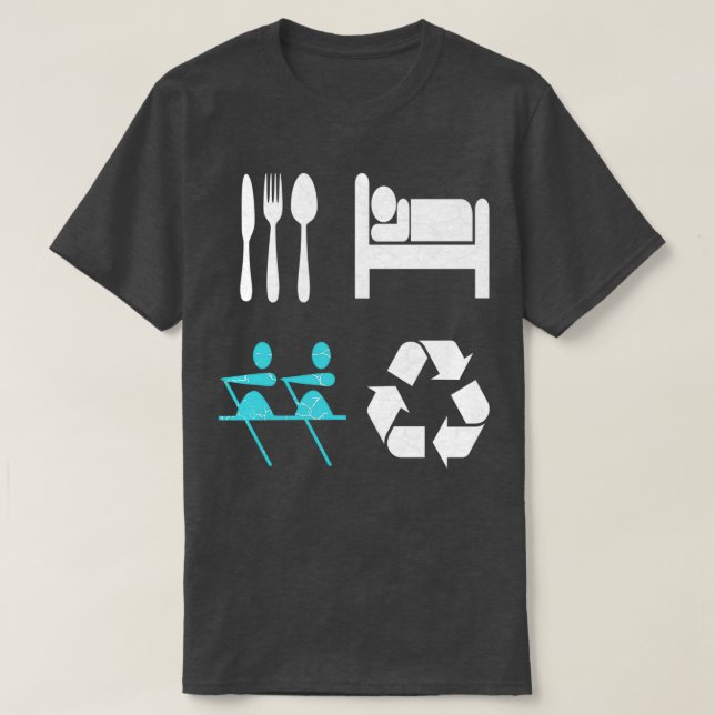 Upprepa radmatningar i viloläge t shirt (Design framsida)