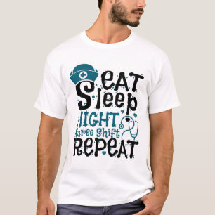 Upprepa resterande nattviloläge Nattens sjukskift T Shirt