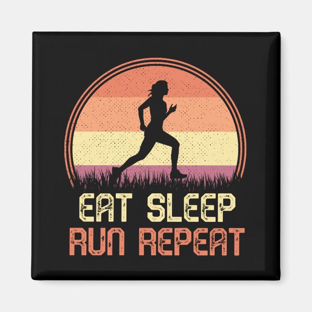 Upprepa Retro-Idrottsmannen Marathon för Eat-vilol Magnet (Framsidan)