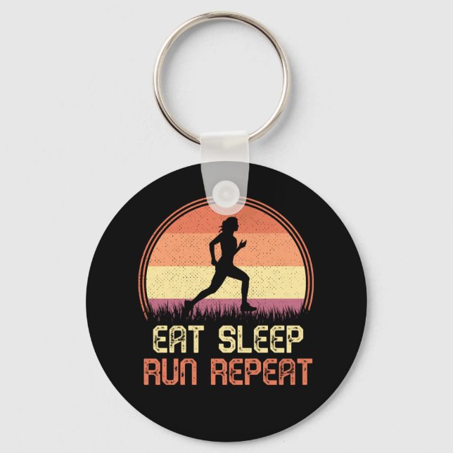 Upprepa Retro-Idrottsmannen Marathon för Eat-vilol Nyckelring (Framsida)